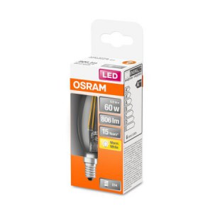 Osram | Osram Parathom Classic LED Filament 60 non-dim 6W/827 E14 bulb | E14 | 6 W | Warm White